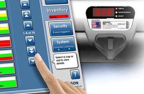 The UI of the prescription filling robot is shown.
